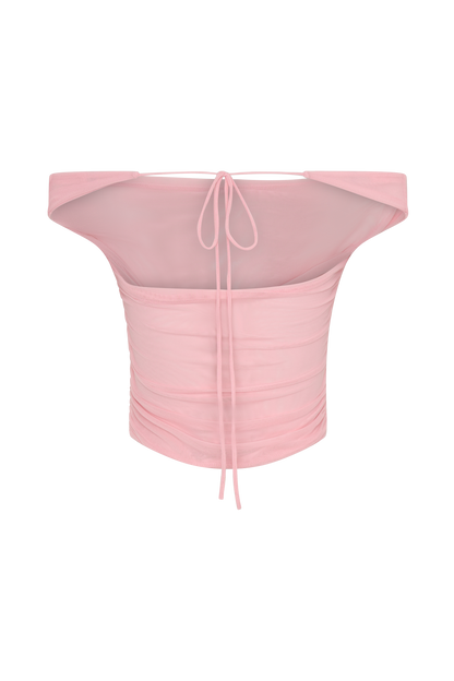 Brooklyn Mesh Crop Top - Candy Pink