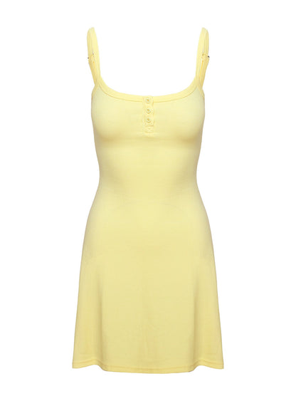 Baseline Rib Mini Dress Yellow