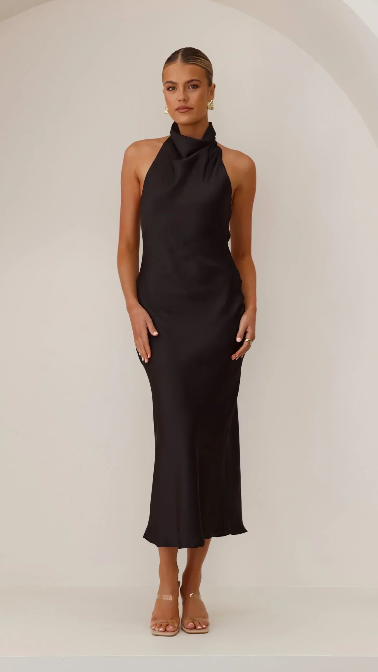 Rina Midi Dress - Black