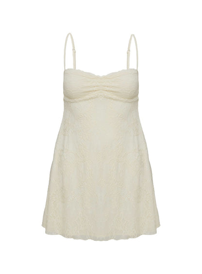 Cruel Summer Lace Mini Dress Cream