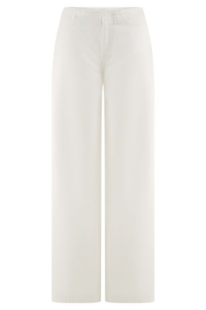 Caitlin Mid Rise Denim Jeans - White
