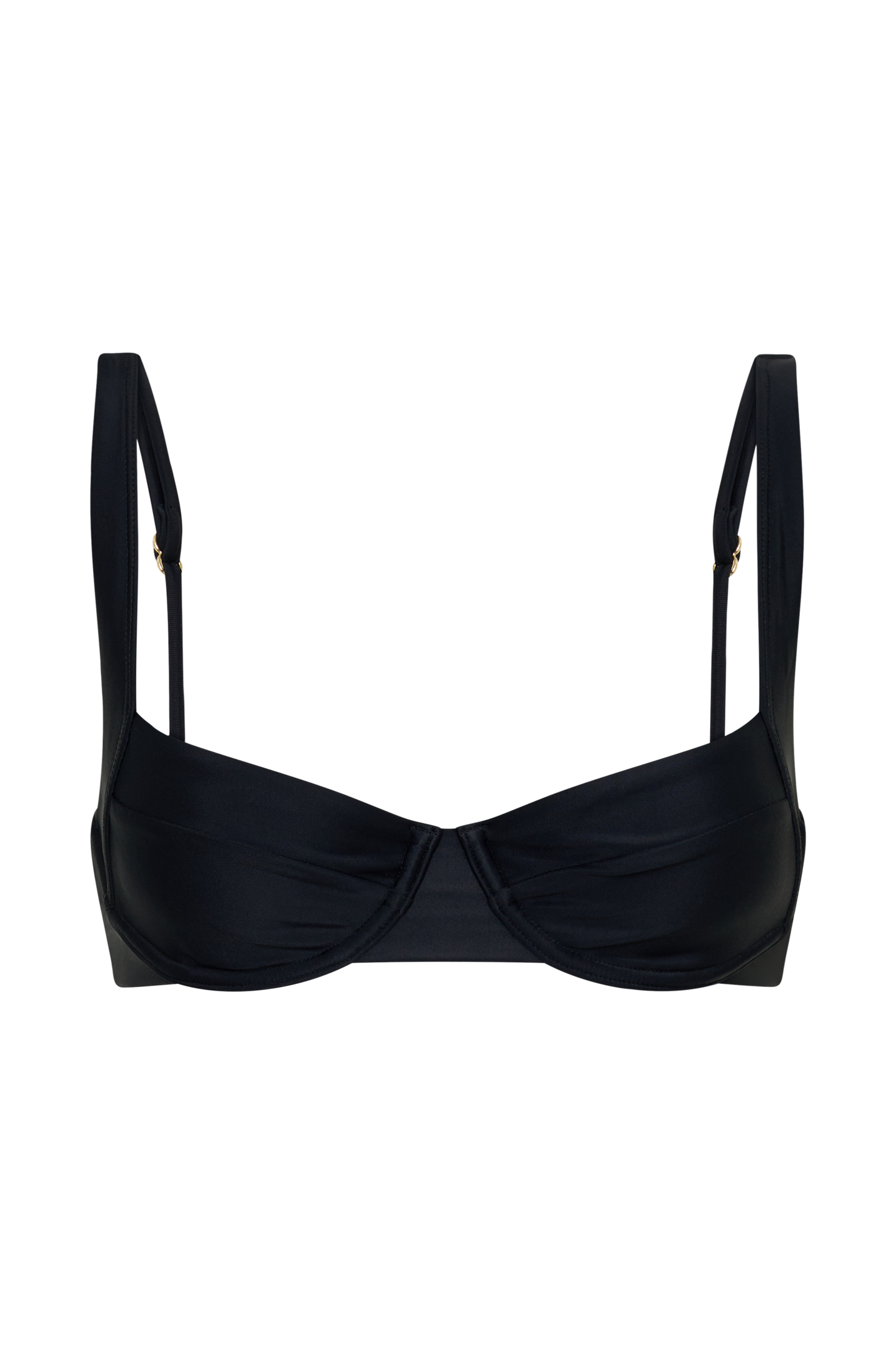 Abra Underwire Apex Bikini Top - Black
