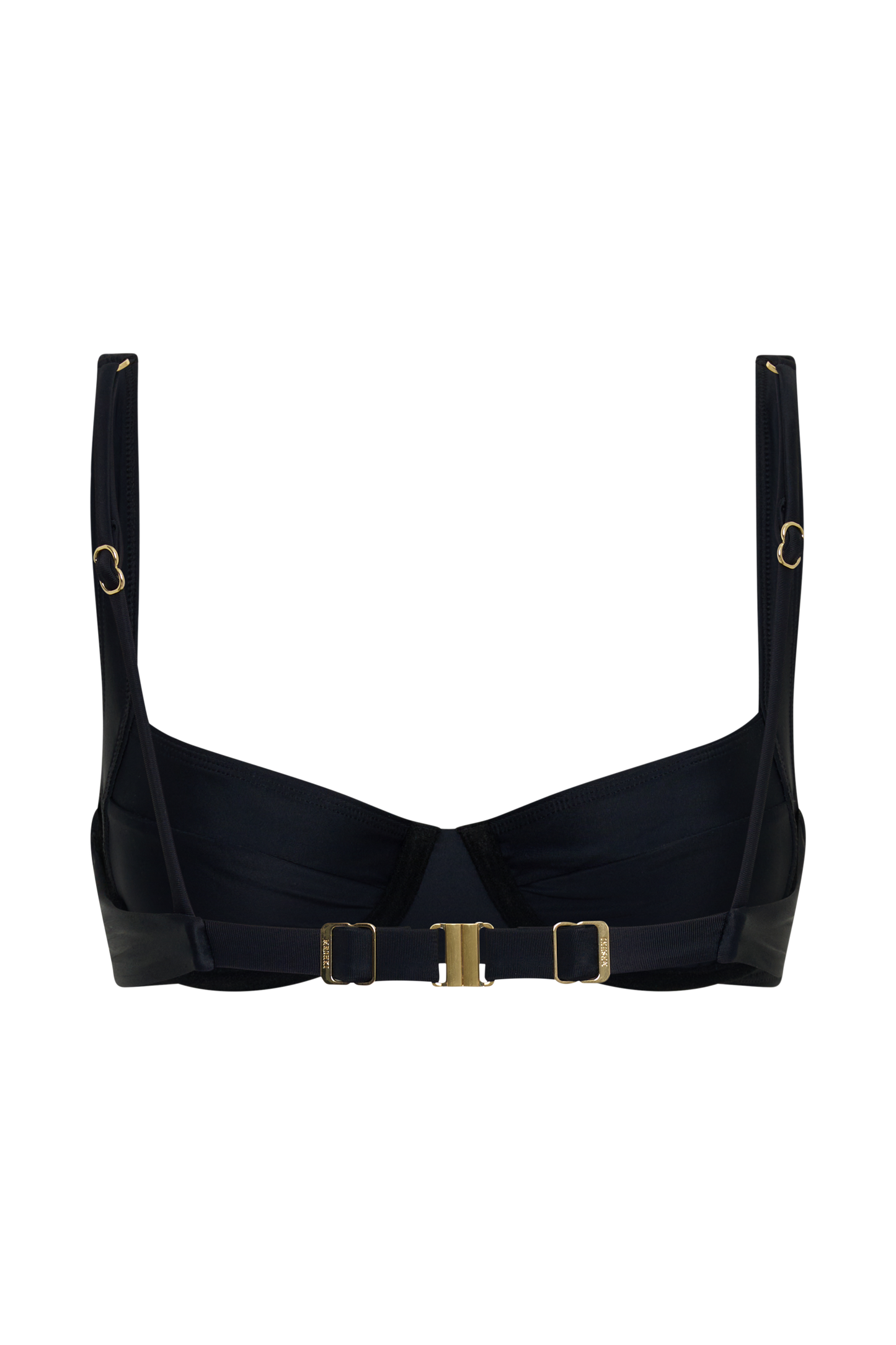 Abra Underwire Apex Bikini Top - Black