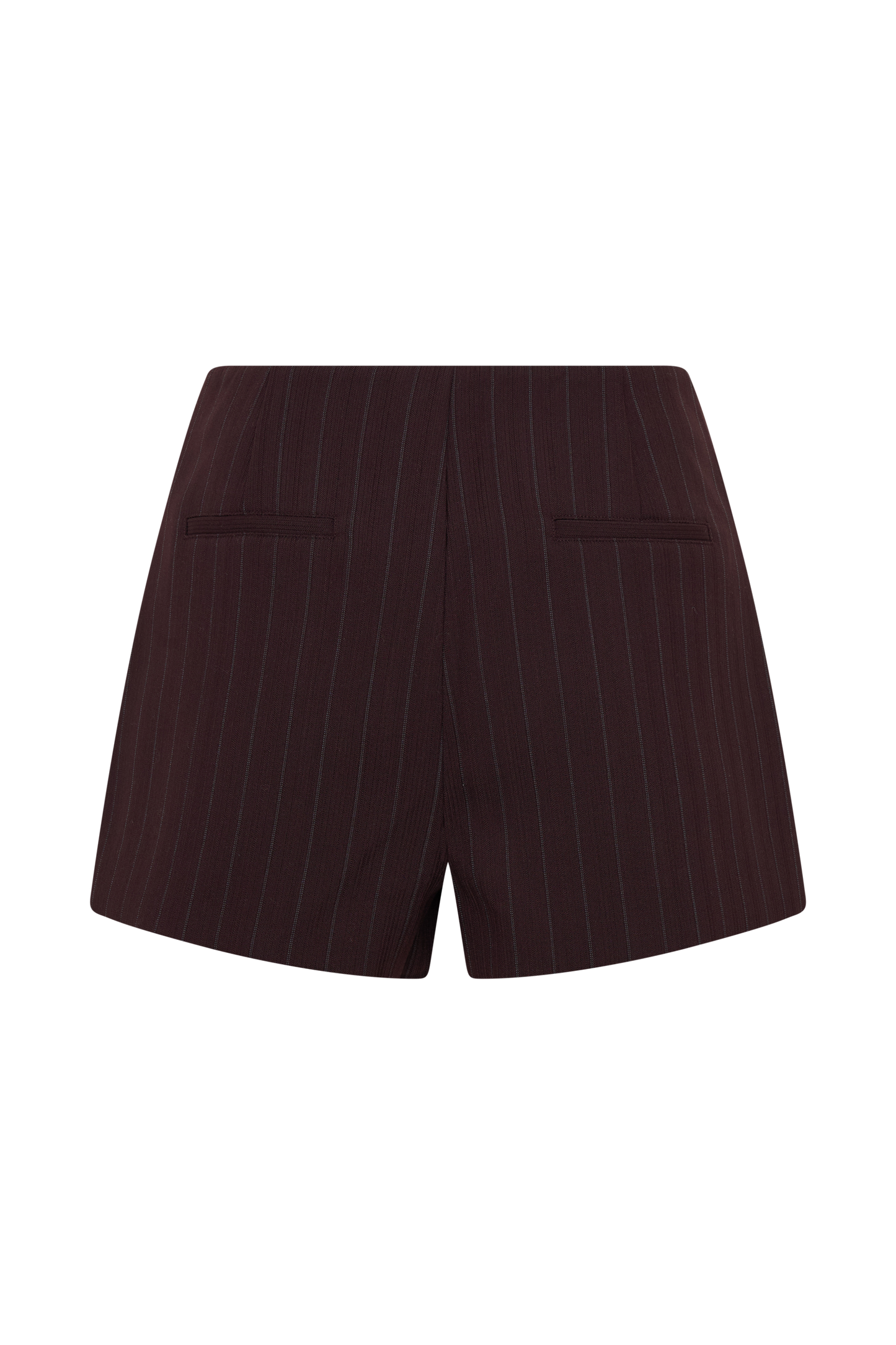 Agatha Suiting Shorts - Plum Pinstripe