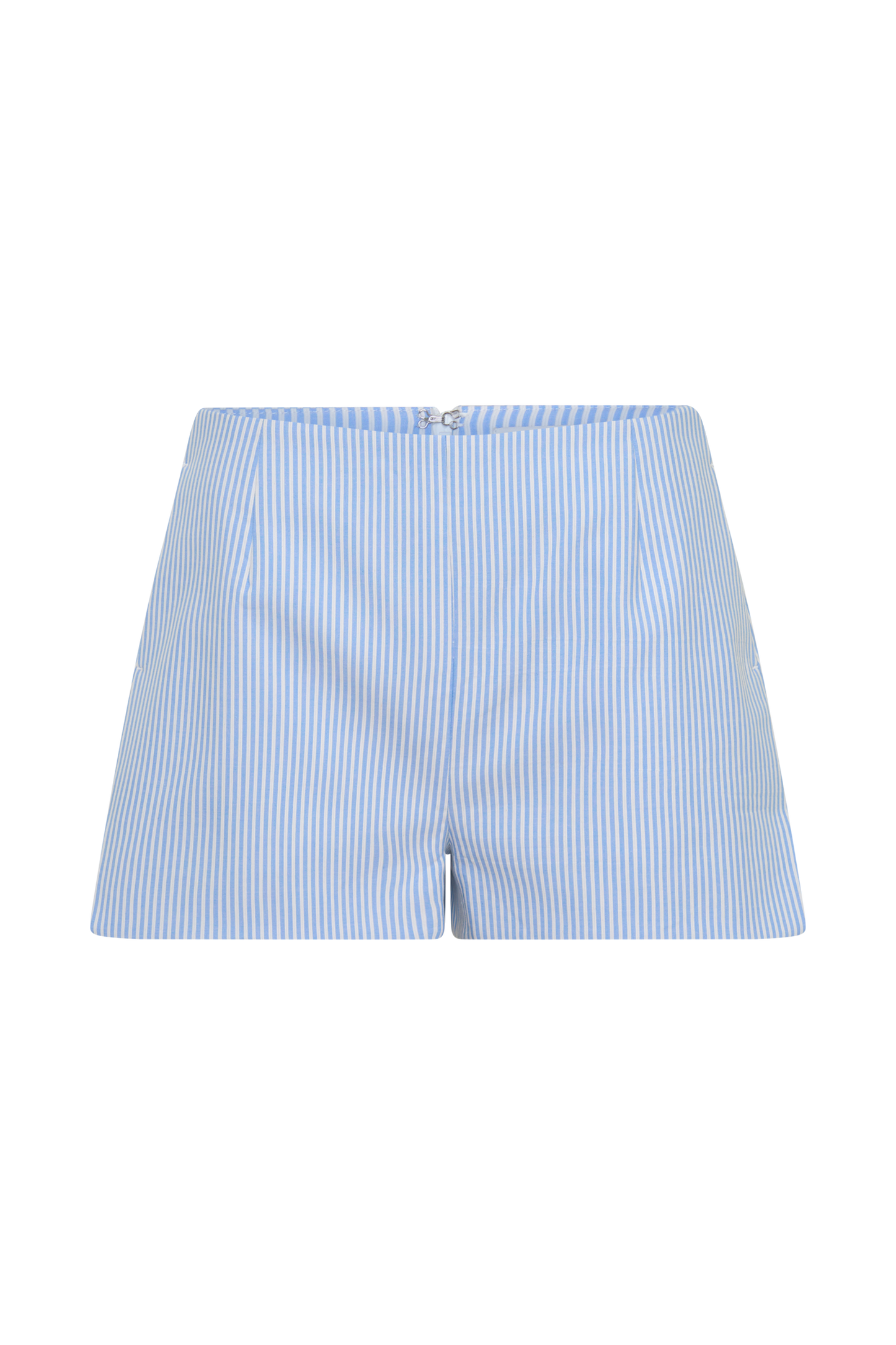 Allison Cotton Short - Blue Pinstripe