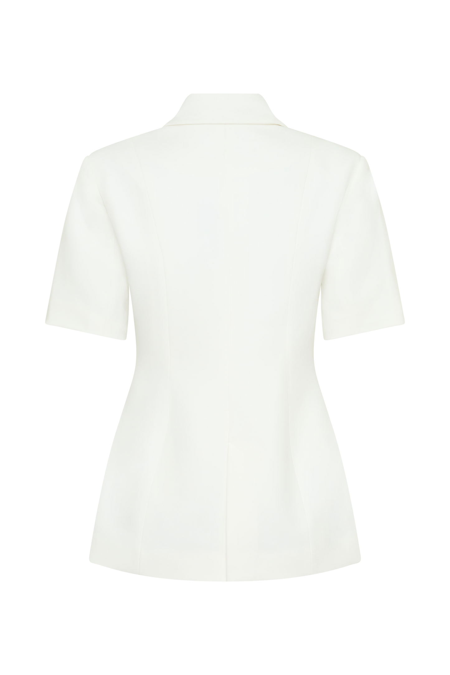 Ariella Button Up Short Sleeves Top - White