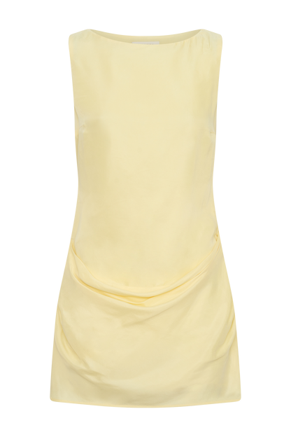 Bexley Draped Mini Dress - Butter