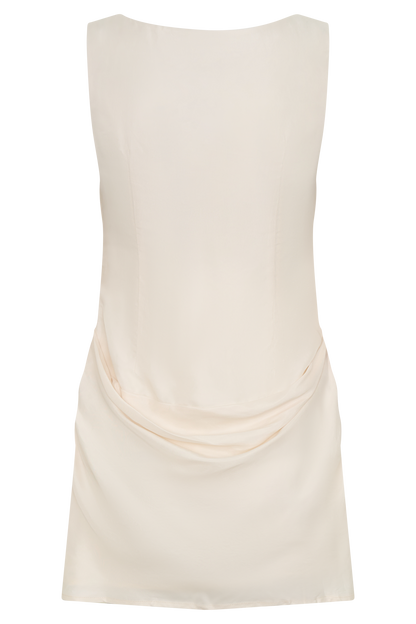 Bexley Draped Mini Dress - Ivory
