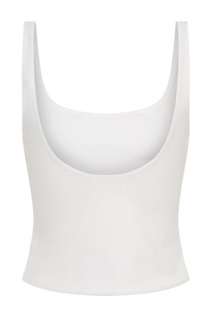 Blanca Stretch Crepe Cami Top - White