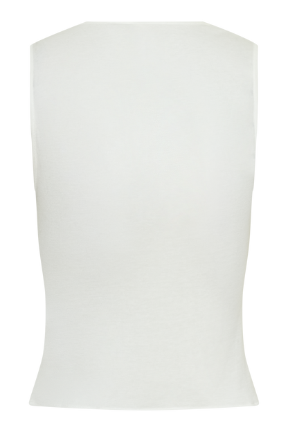Ciaran Sleeveless Sheer Top - Ivory