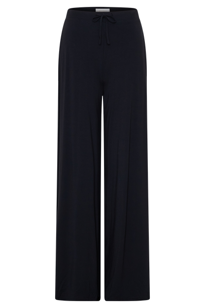 Dewi Wide Leg Modal Pants - Black