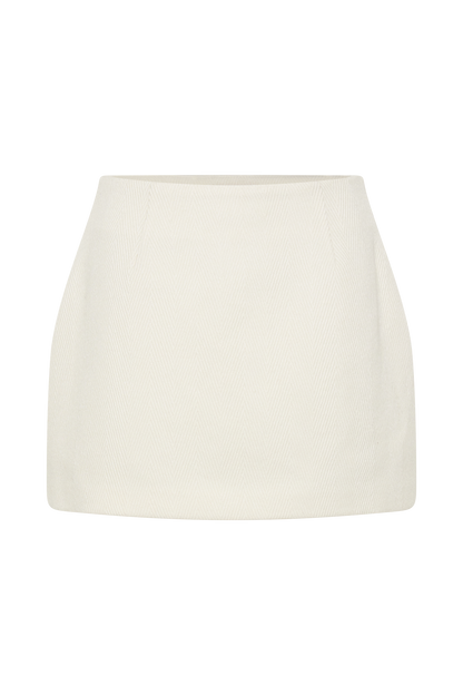 Elara Suiting Mini Skirt - Ivory