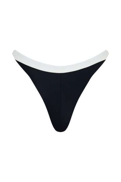 Isla Brazilian Bikini Bottom - Black/White