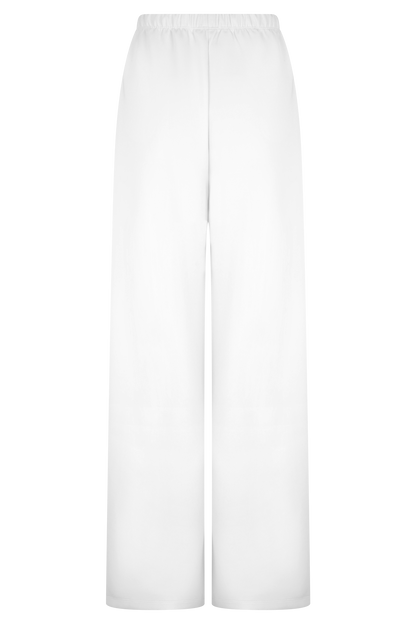 Janayia Cotton Wide Leg Pants - White