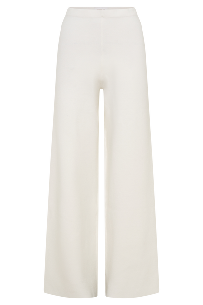 Kerrymae Straight Leg Knit Pants - Off White