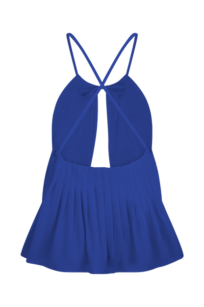 Korra Chiffon Halter Top - Cobalt Blue