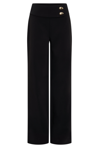 Lindie Straight Leg Suiting Pants - Black