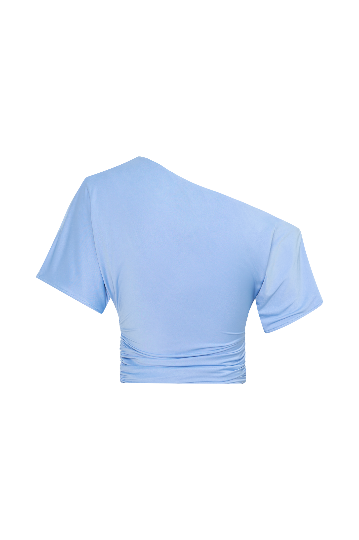 Luu Off Shoulder Slinky Top - Sea Blue