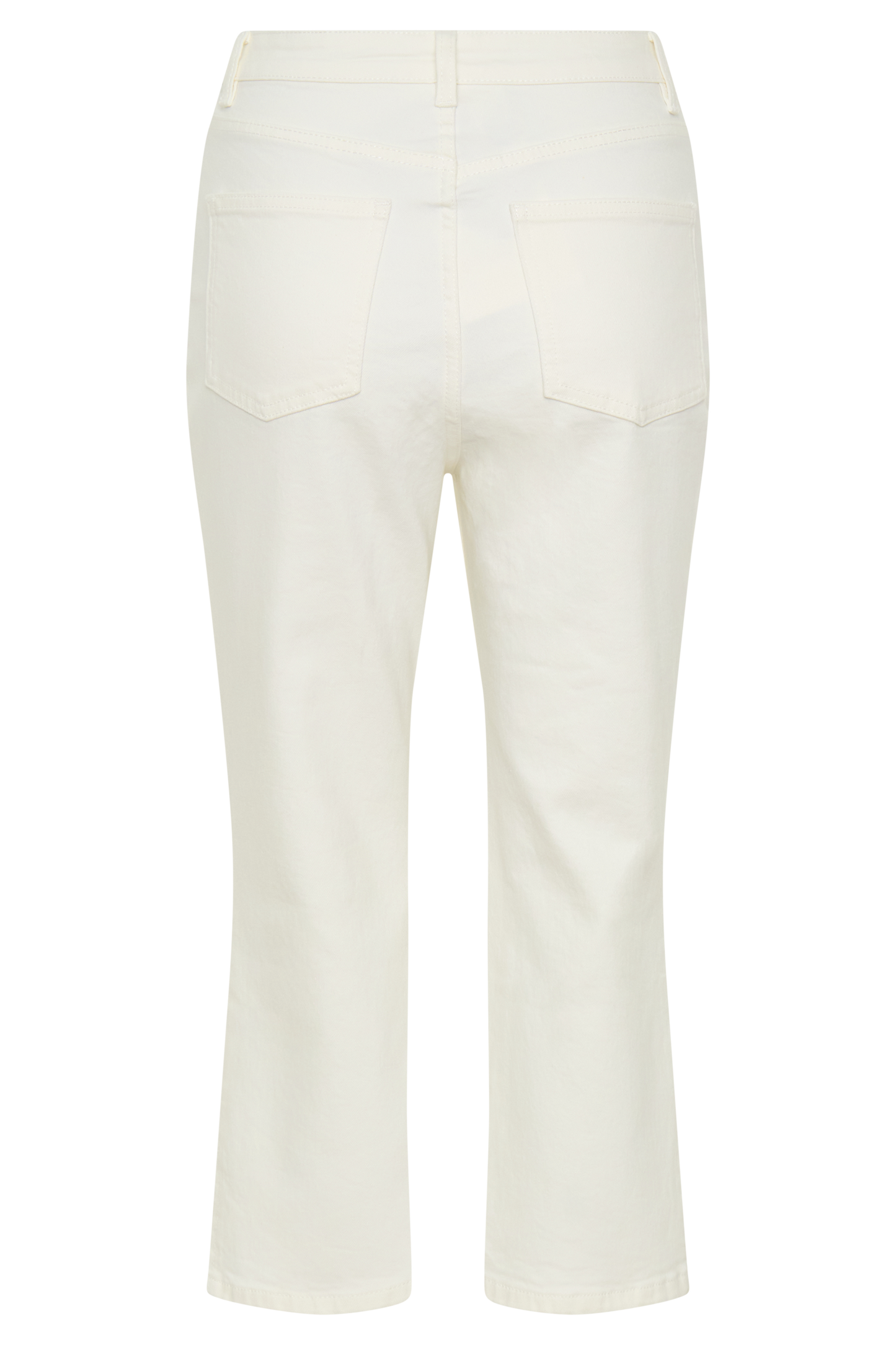 Mary Denim Capris - White