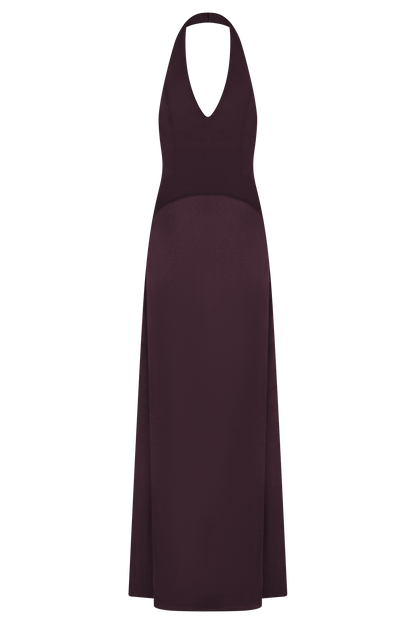 Maura Taffeta And Satin Maxi Dress - Wine