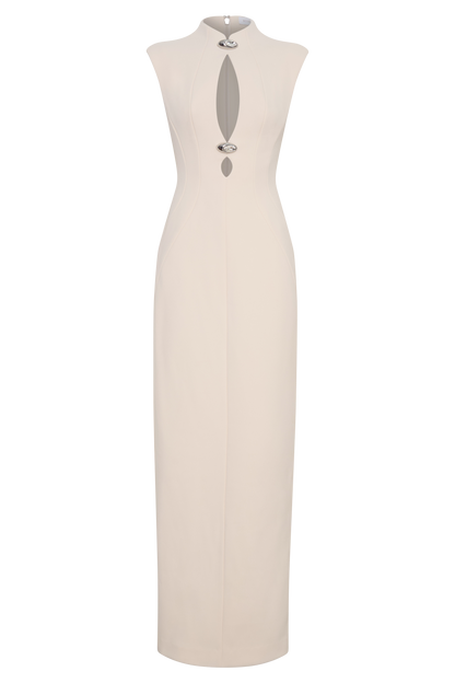 Michelle Cut Out Maxi Dress - Buttercream