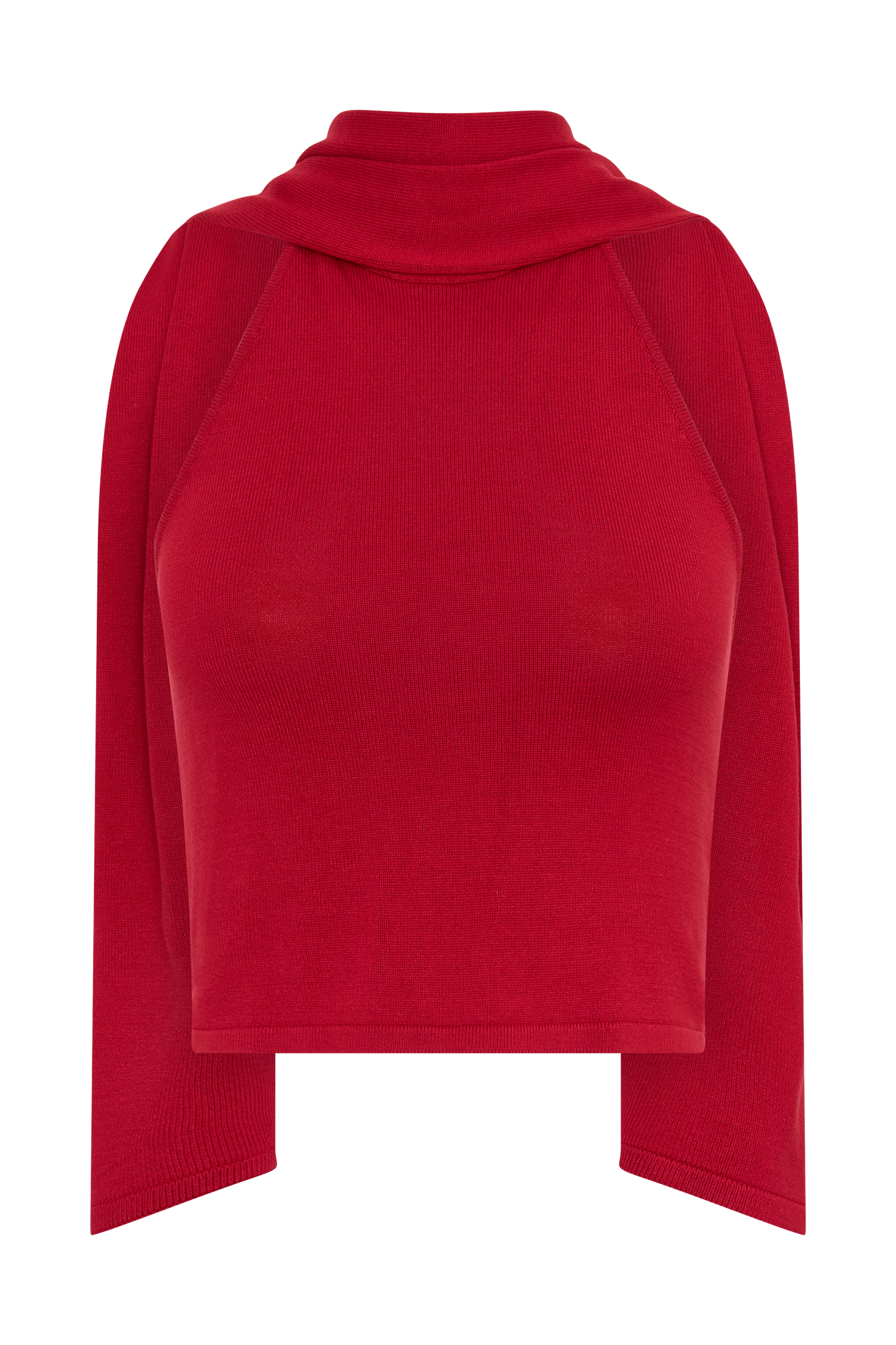 Misty Halter Backless Knit Top - Red
