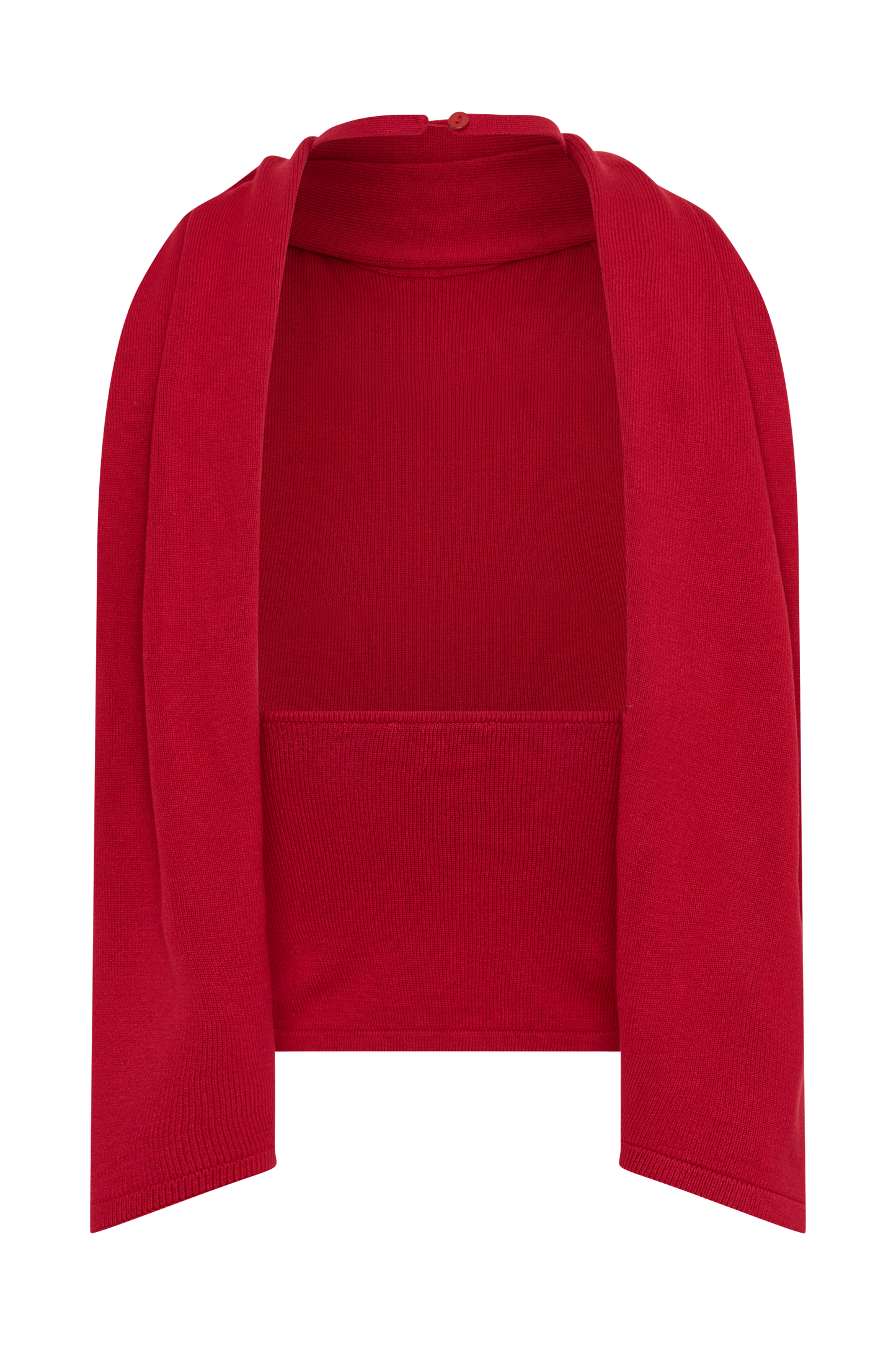 Misty Halter Backless Knit Top - Red
