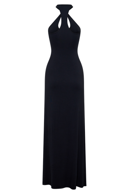 Ramona Modal Maxi Dress With Hardware - Black
