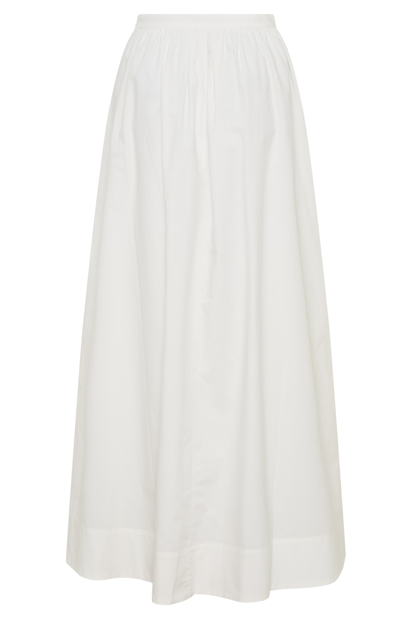 River Gathered Maxi Skirt - White