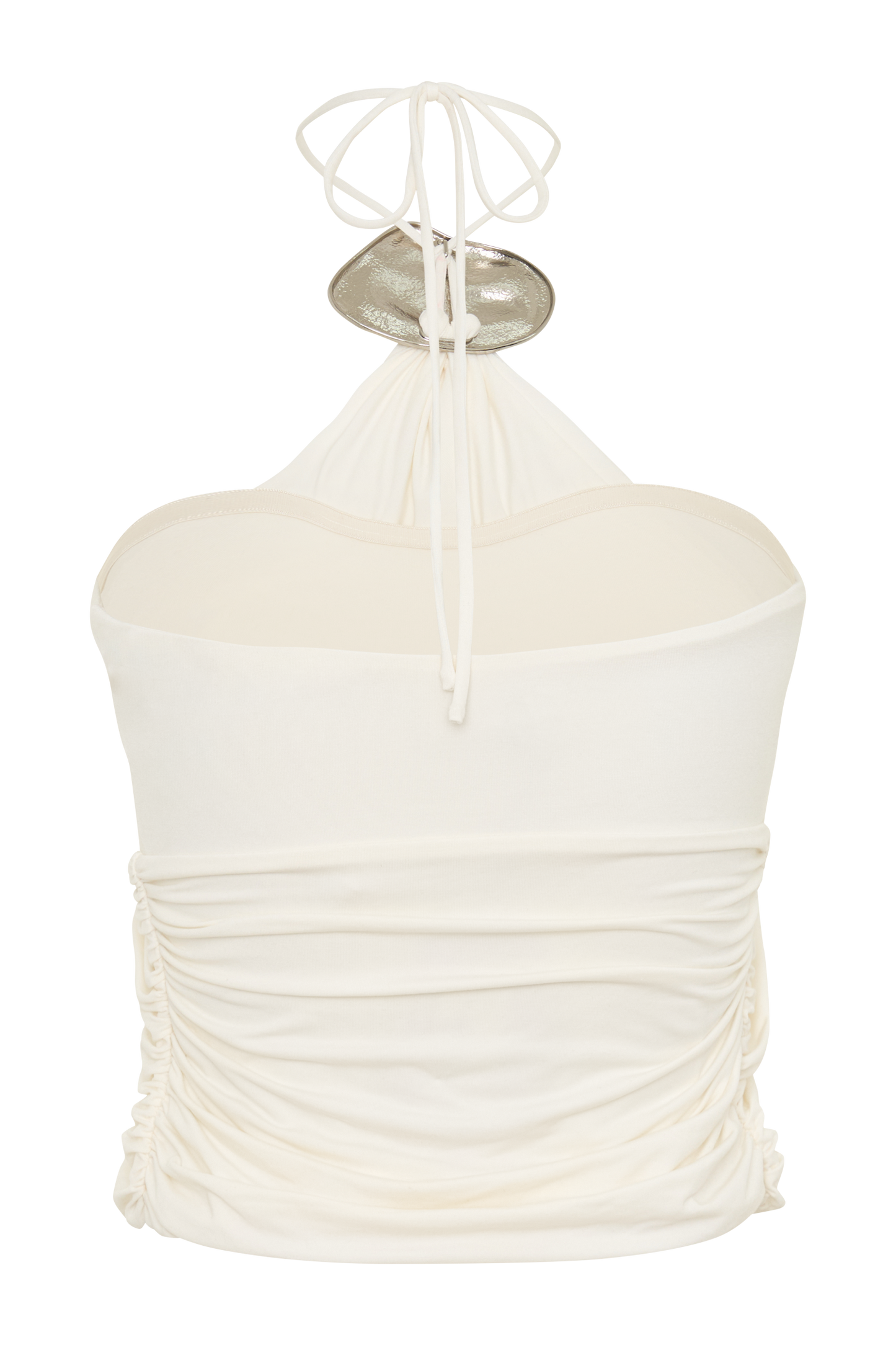 Sade Halter Top With Hardware - Ivory