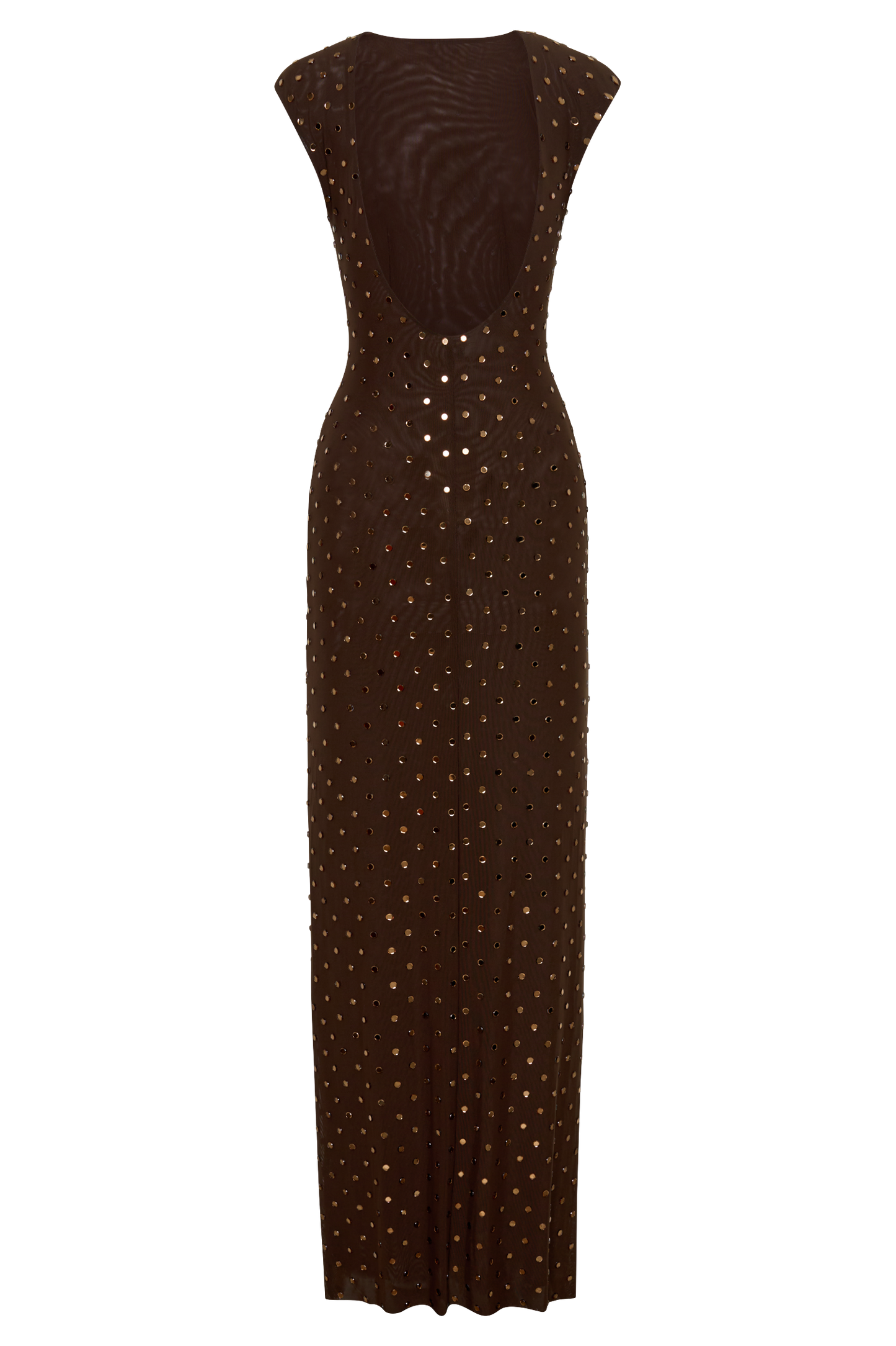 Samara Sleeveless Diamante Maxi Dress - Chocolate