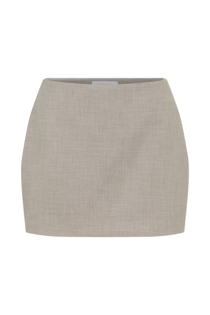 Laila Suiting Mini Skirt - Grey