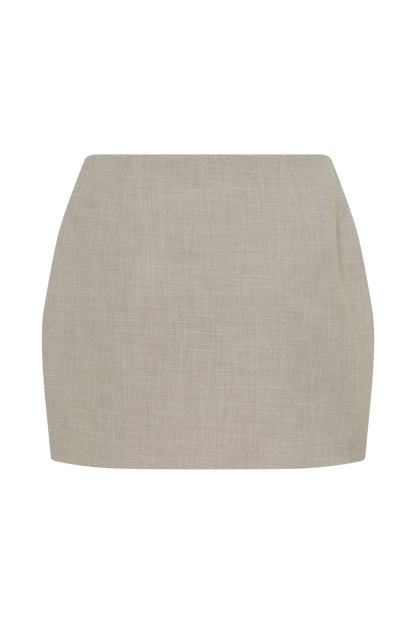 Laila Suiting Mini Skirt - Grey