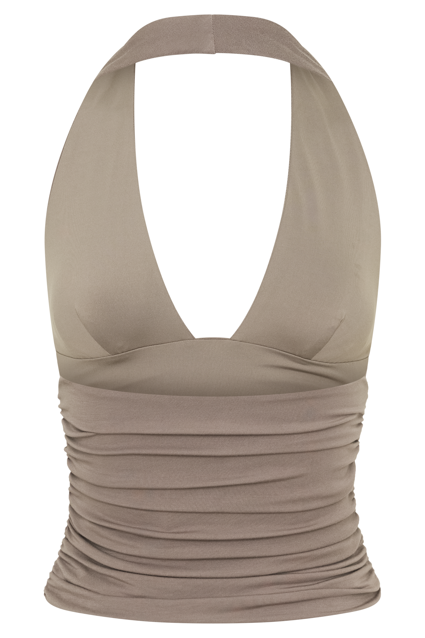 Peregrine Modal Gathered Halter Top - Neutral