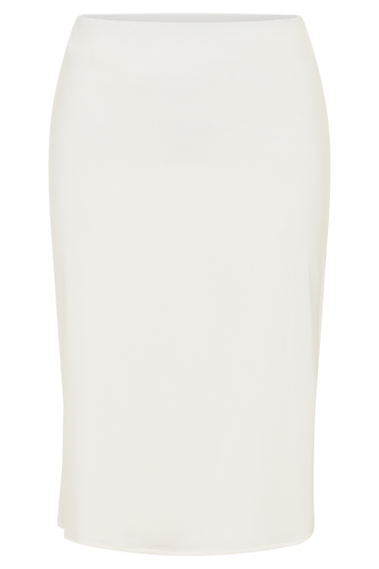 Greer Knee Length Skirt - White