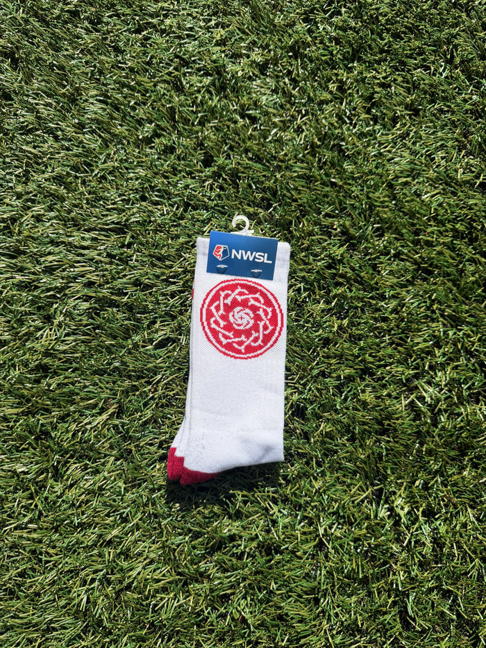 PORTLAND THORNS FC CREW SOCK WHITE