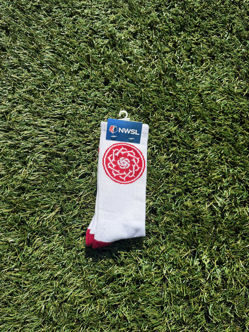 PORTLAND THORNS FC CREW SOCK WHITE