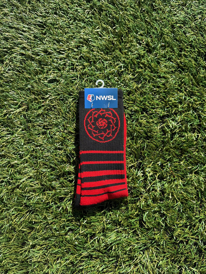 PORTLAND THORNS FC CREW SOCK BLACK