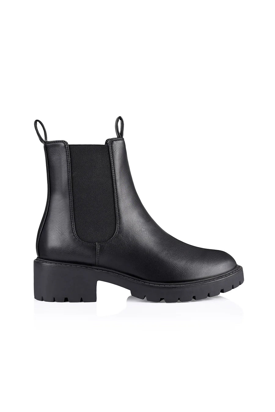 Jace Chelsea Combat Boots - Black Smooth