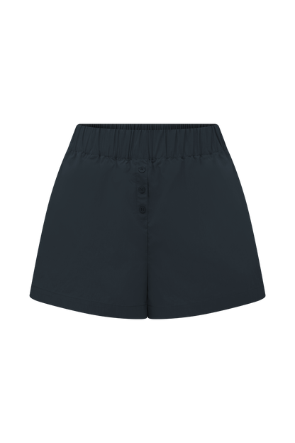 Johanna Cotton Relaxed Shorts - Navy