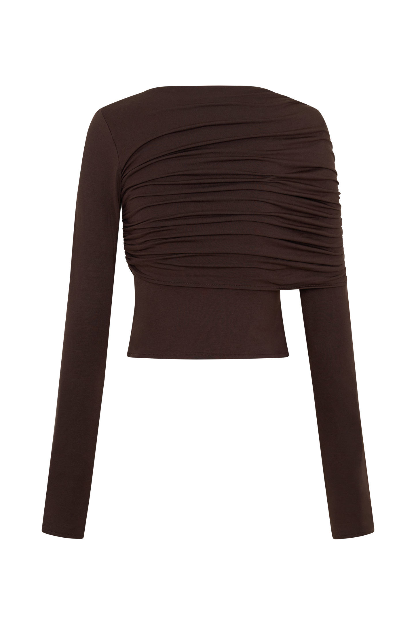 Keaton Modal Long Sleeve Overlay Top - Espresso
