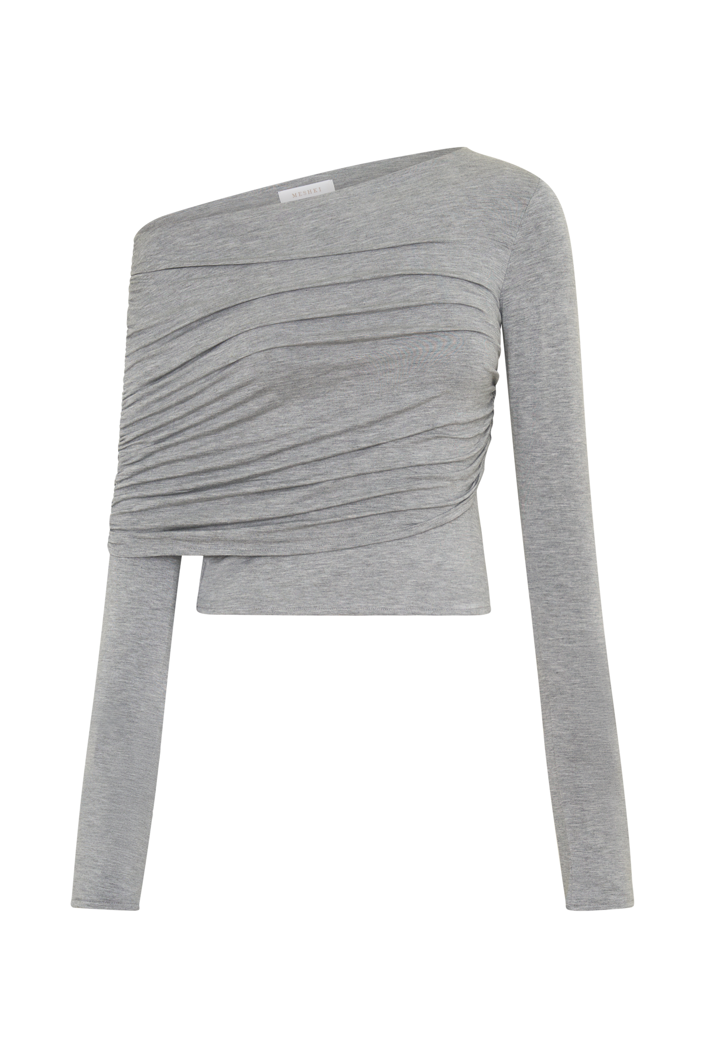Keaton Modal Long Sleeve Overlay Top - Grey Marle