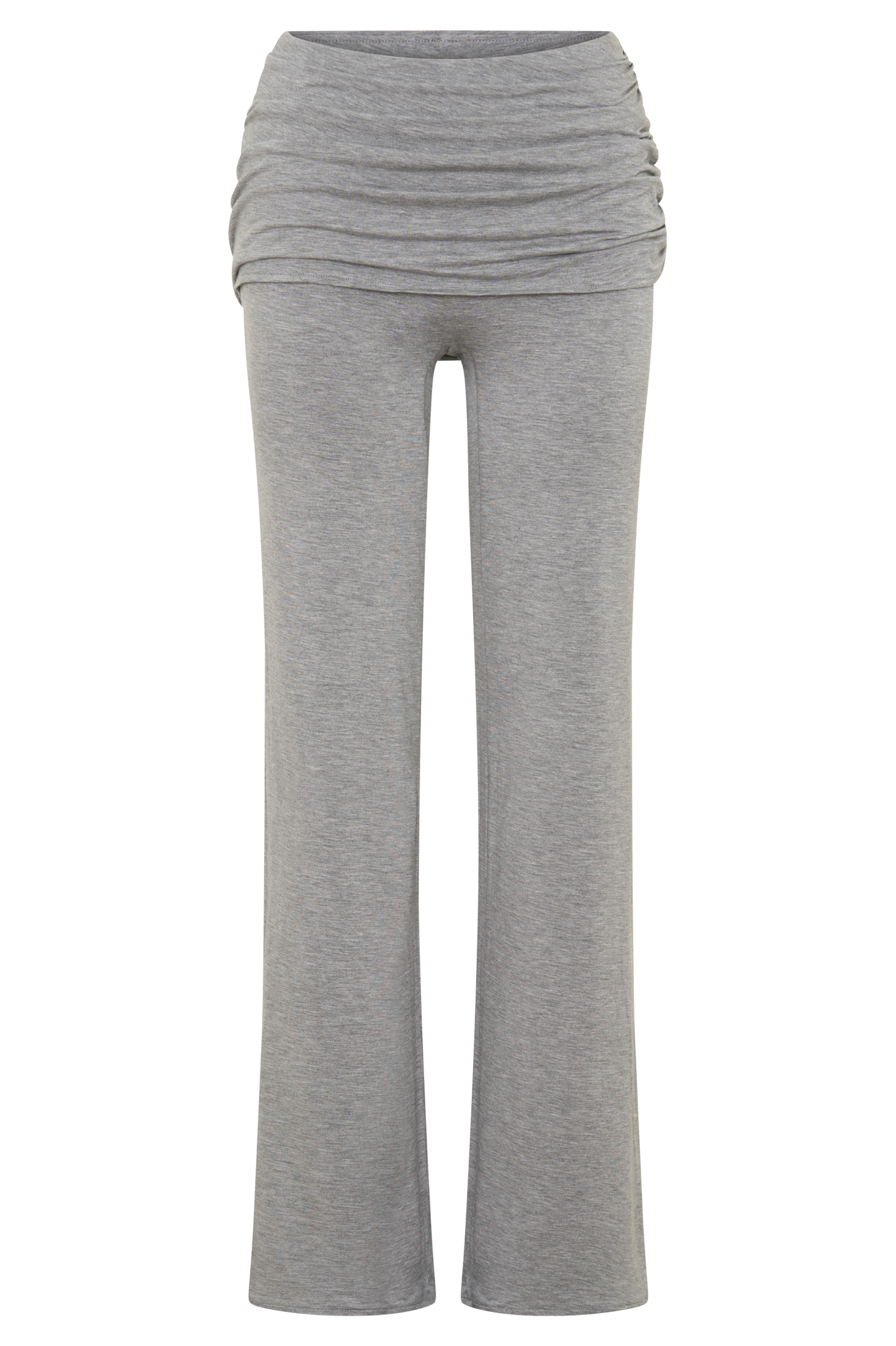 Keaton Modal Straight Leg Overlay Pant - Grey Marle