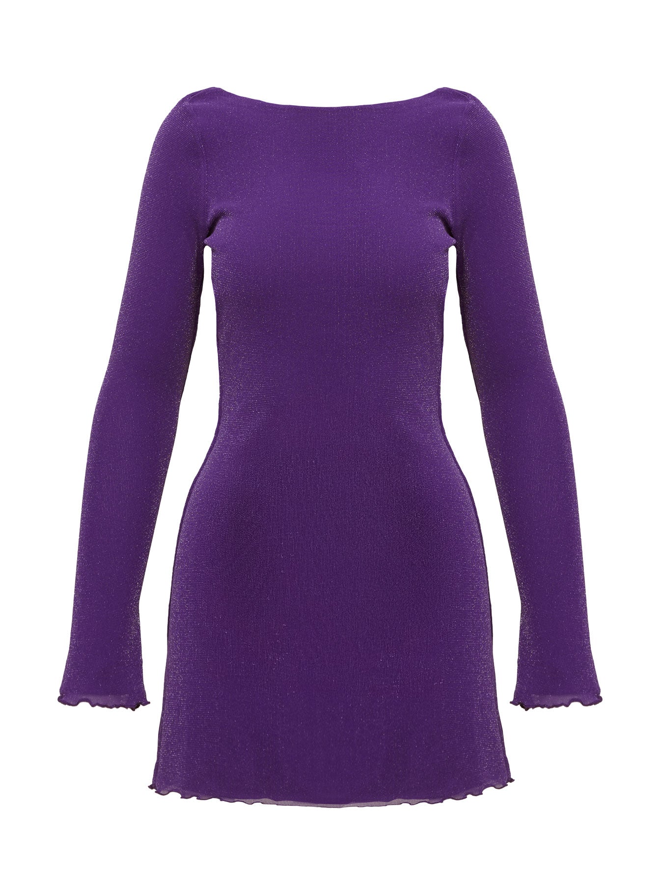 Leshner Long Sleeve Mini Dress Purple