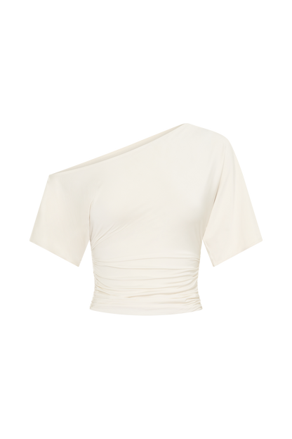 Luu Off Shoulder Slinky Top - Ivory