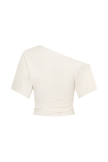 Luu Off Shoulder Slinky Top - Ivory