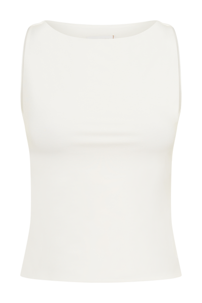 Nicolette Sleeveless Tank Top - White