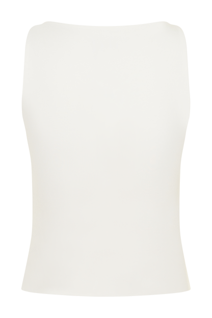 Nicolette Sleeveless Tank Top - White