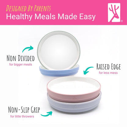 7.8"/20cm Porcelain White Non-Divided Plates with Silicone Sleeves