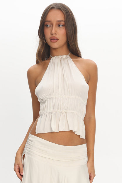 LIONESS Legacy Halter Top Ivory